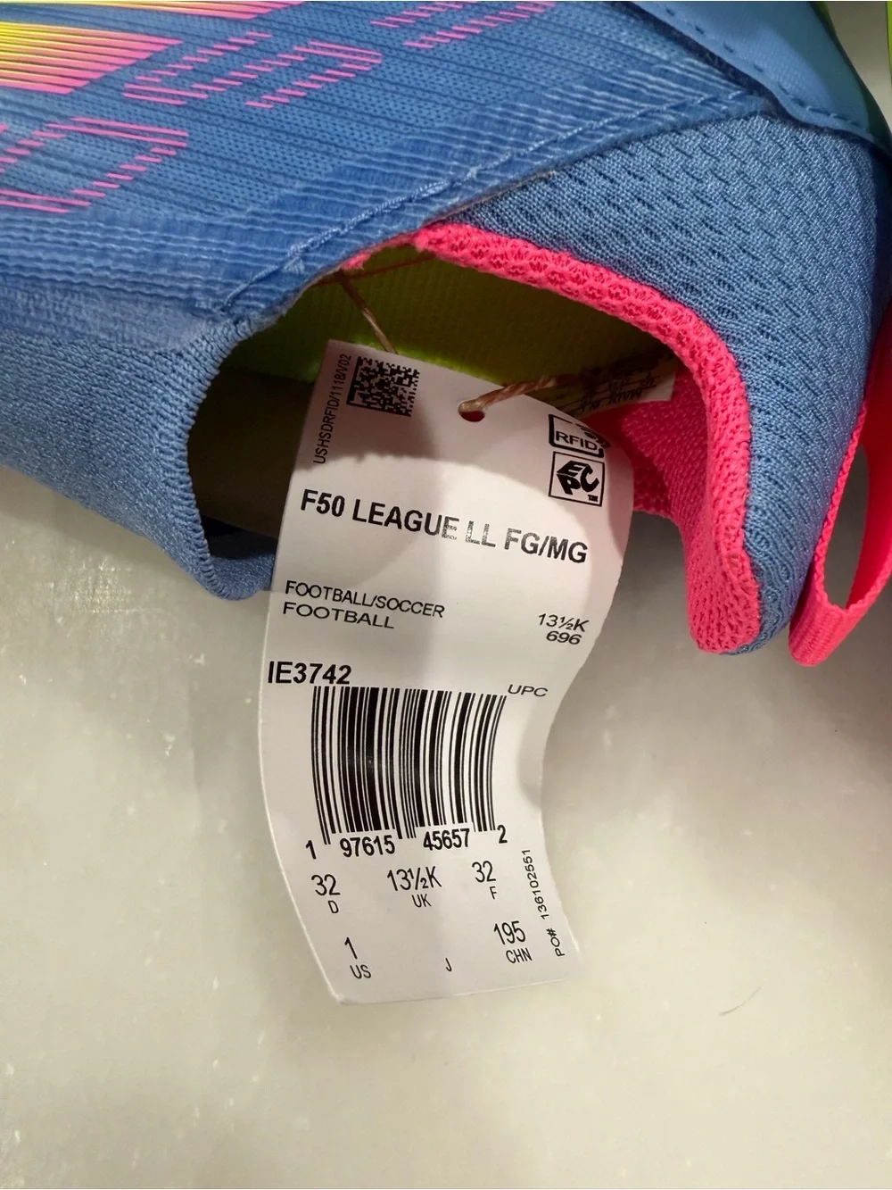 Adidas F50 League Laceless Youth Firm Ground Soccer Cleats Neon NIB